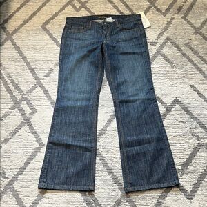 Ann Taylor Dark Blue Straight Leg Jean Size 8